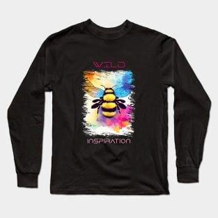 Bee Wild Nature Animal Colors Art Painting Long Sleeve T-Shirt